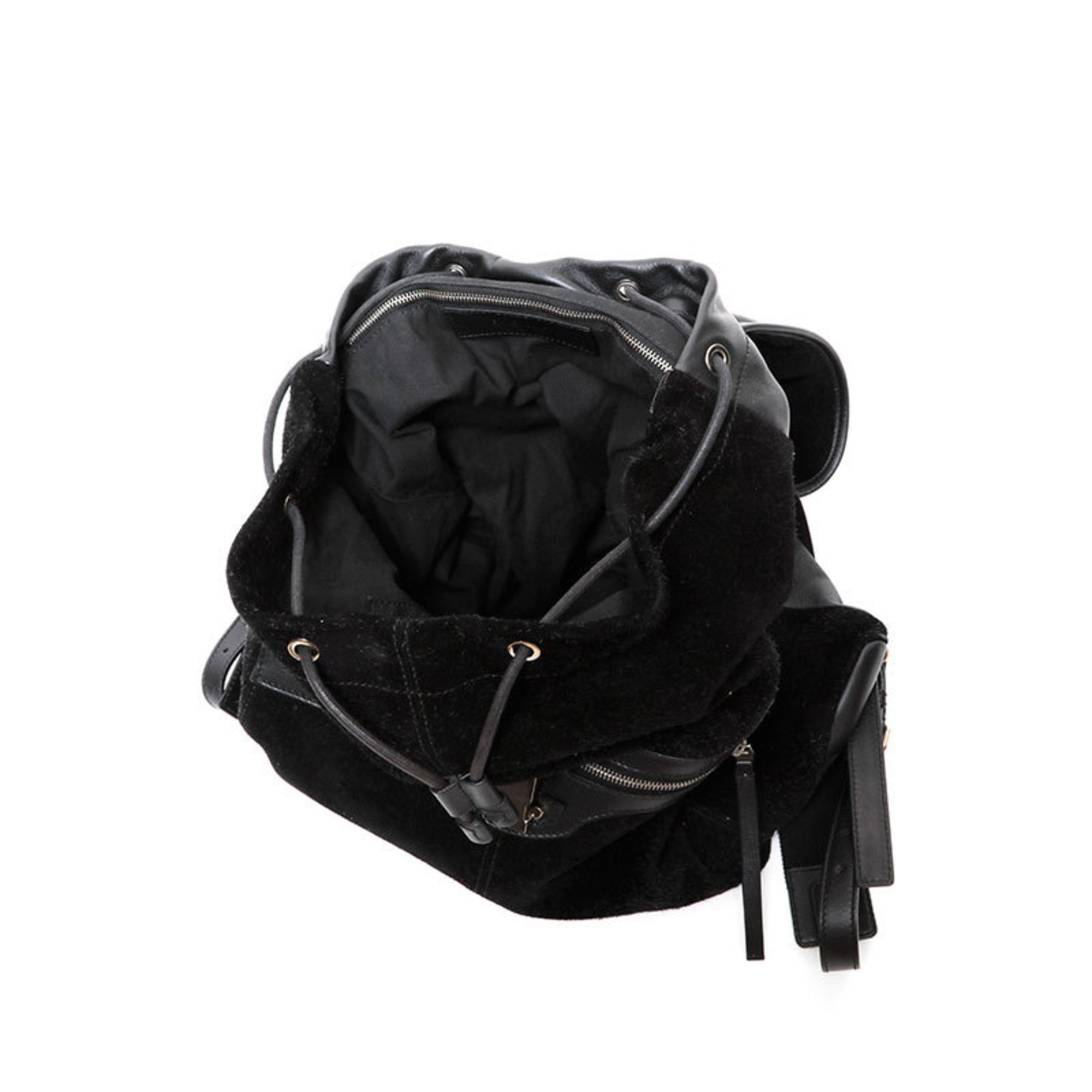 Balenciaga Black Leather Suede Backpack (Pre-Owned)