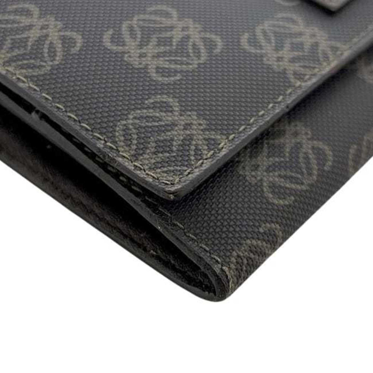 Loewe Gray Pvc Leather Long Wallet (Bi-Fold) (Pre-Owned)