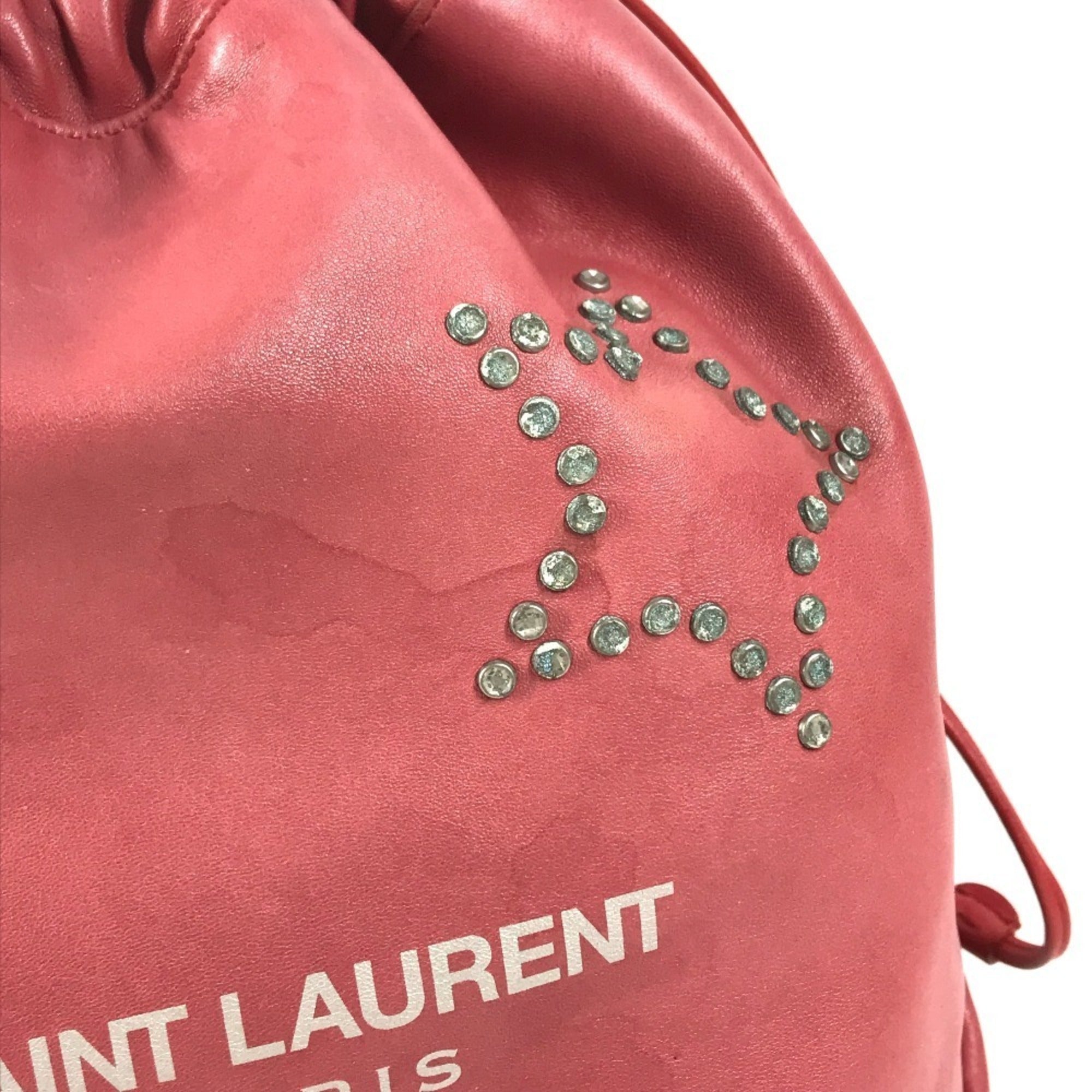 Yves Saint Laurent Red Color Leather Shoulder Bag (Pre-Owned)