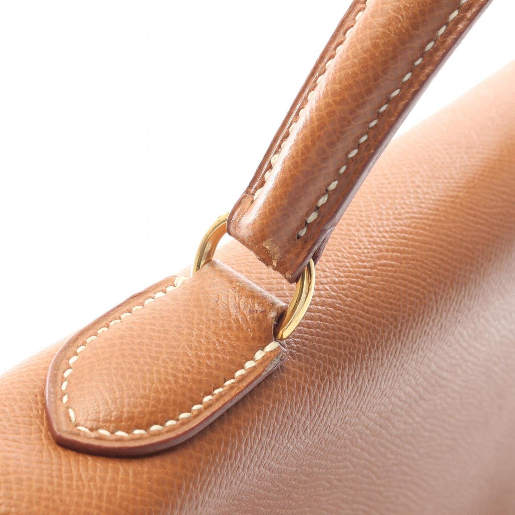 Hermes Brown Courchevel Leather Handbag (Pre-Owned)