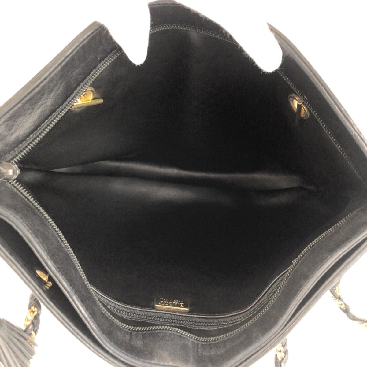 Bally Black Leather Shoulder Bag Tote Bag (Pre-Owned)