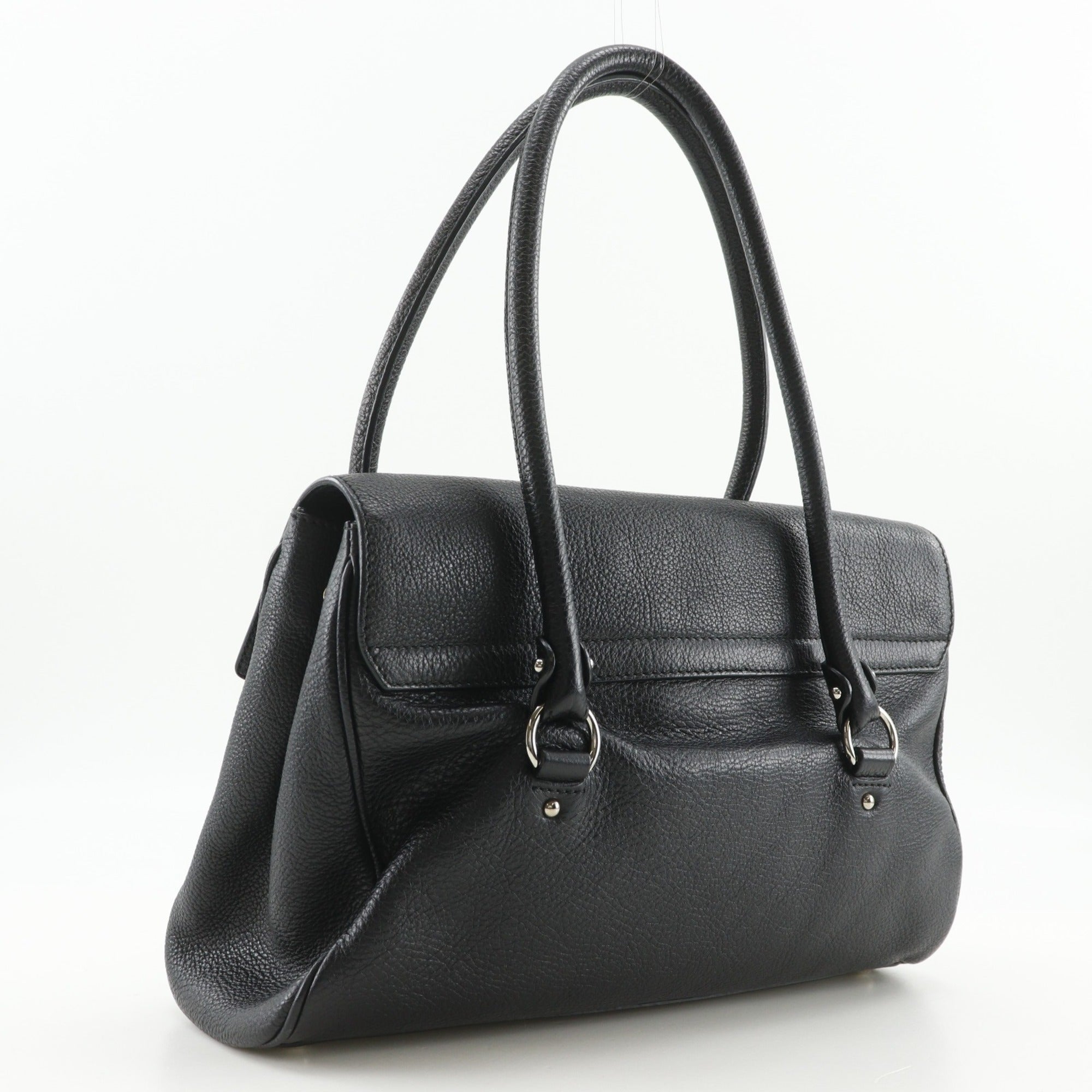 Salvatore Ferragamo Black Leather Tote Bag (Pre-Owned)
