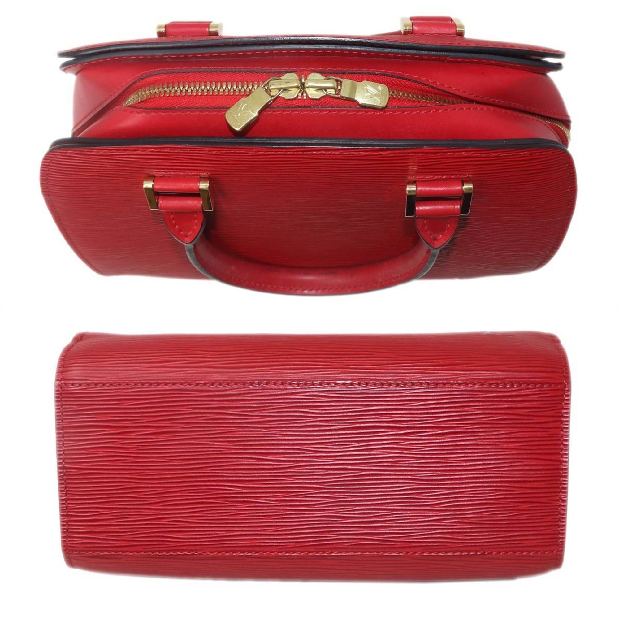 Louis Vuitton Red Color Leather Handbag (Pre-Owned)
