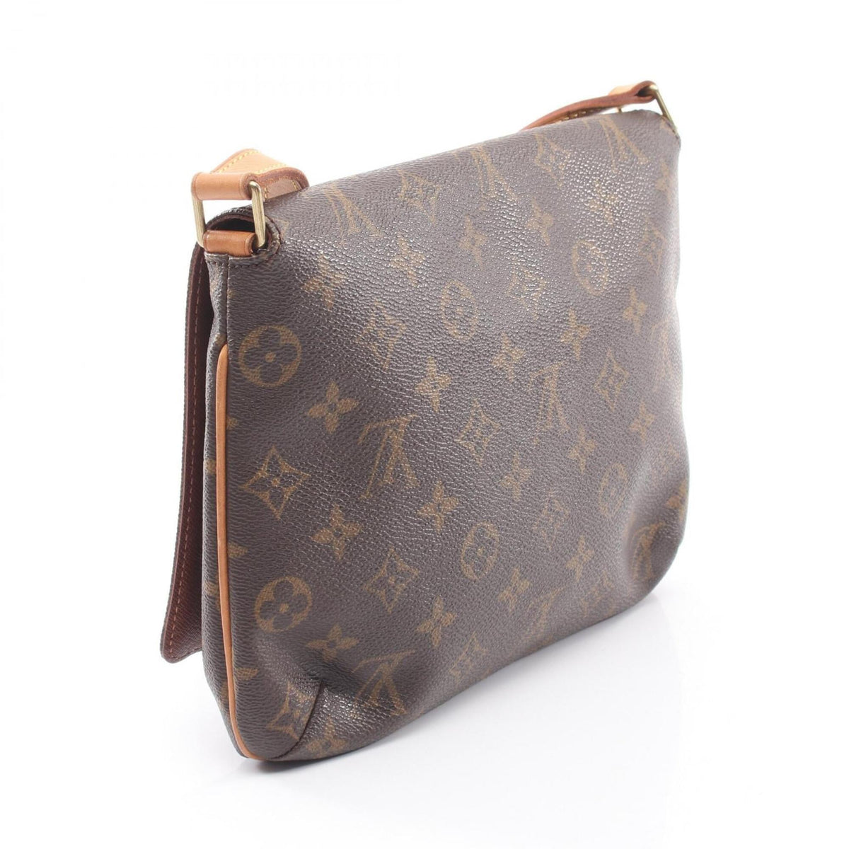 Louis Vuitton Brown Coated Canvas Leather Handbag Shoulder Bag (Pre-Owned)
