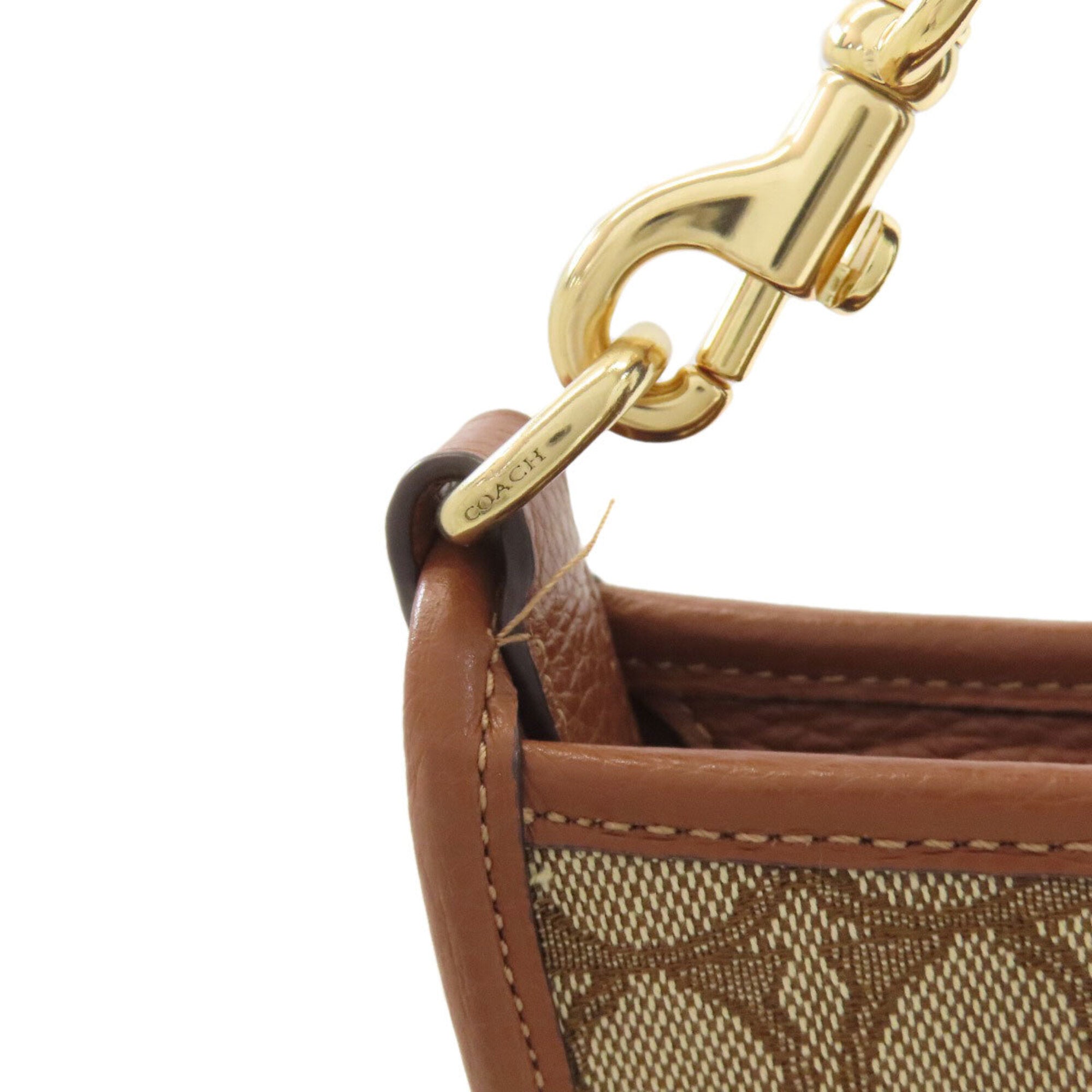 Coach Brown Canvas Shoulder Bag (Pre-Owned)