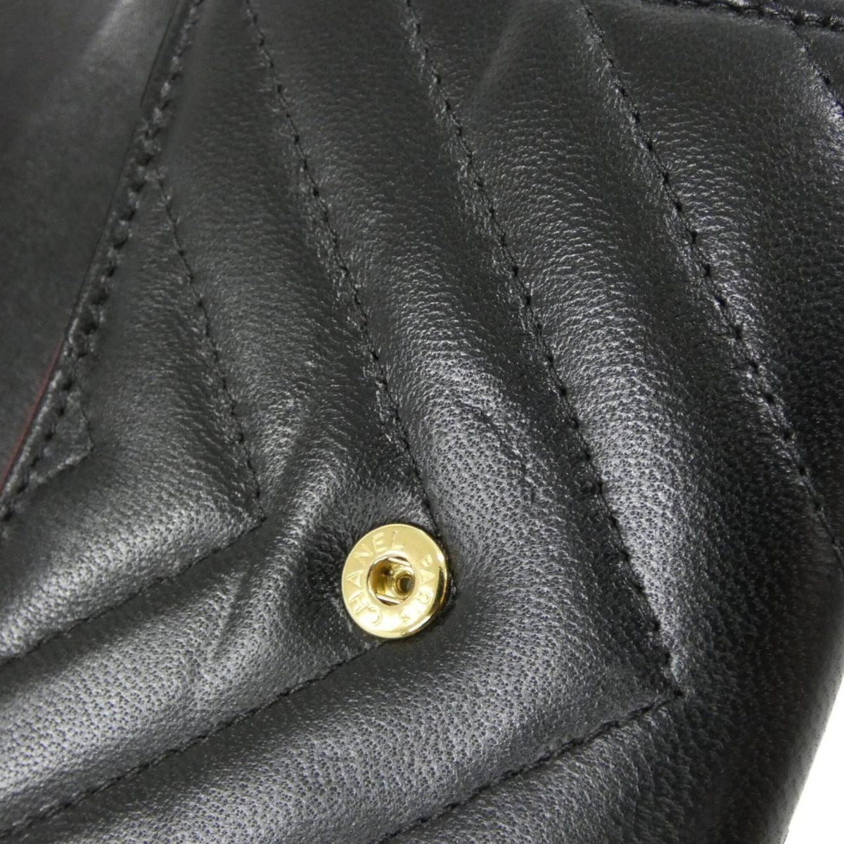 Chanel Black Leather Coin Purse/Coin Case (Pre-Owned)