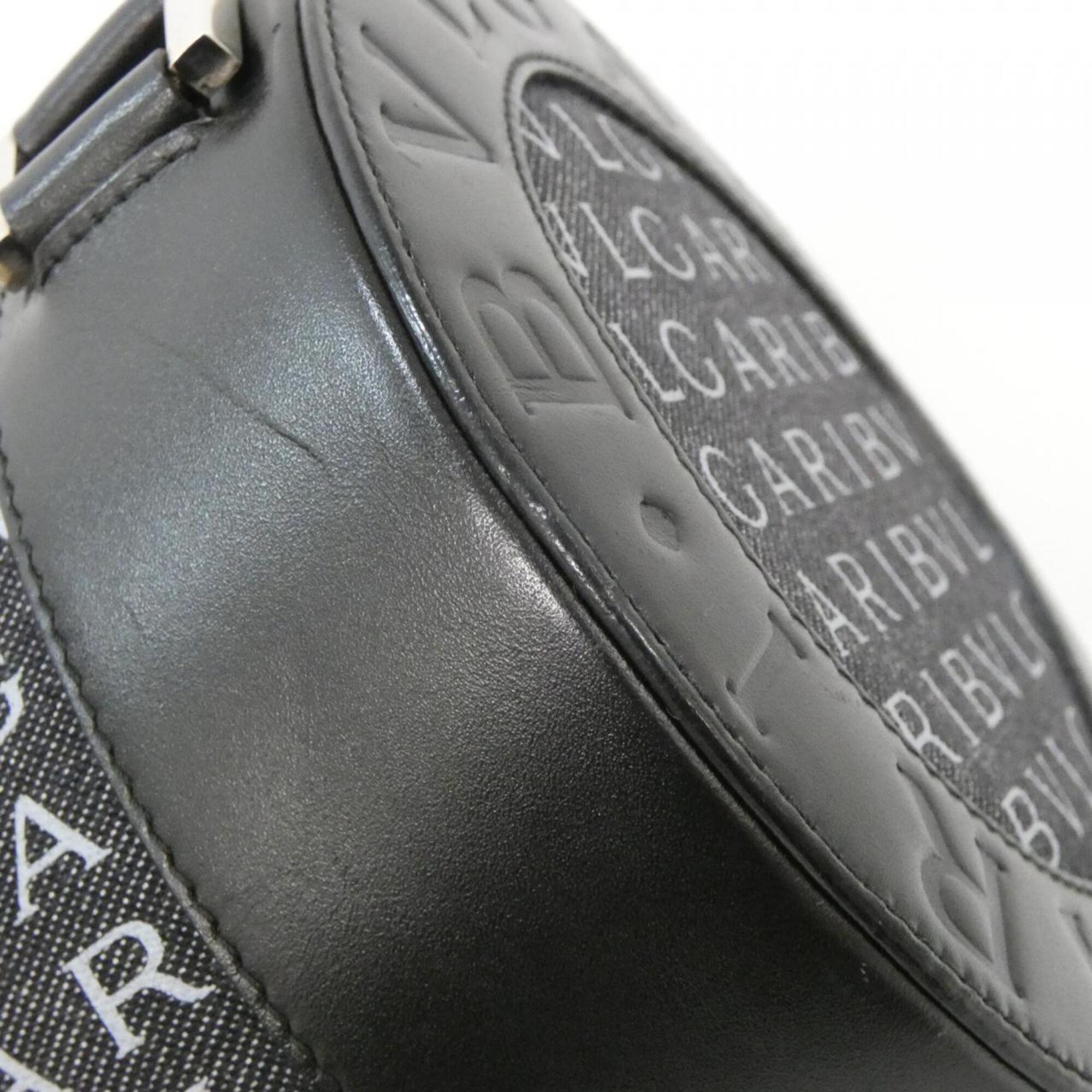 Bvlgari Black Gray Denim Shoulder Bag (Pre-Owned)