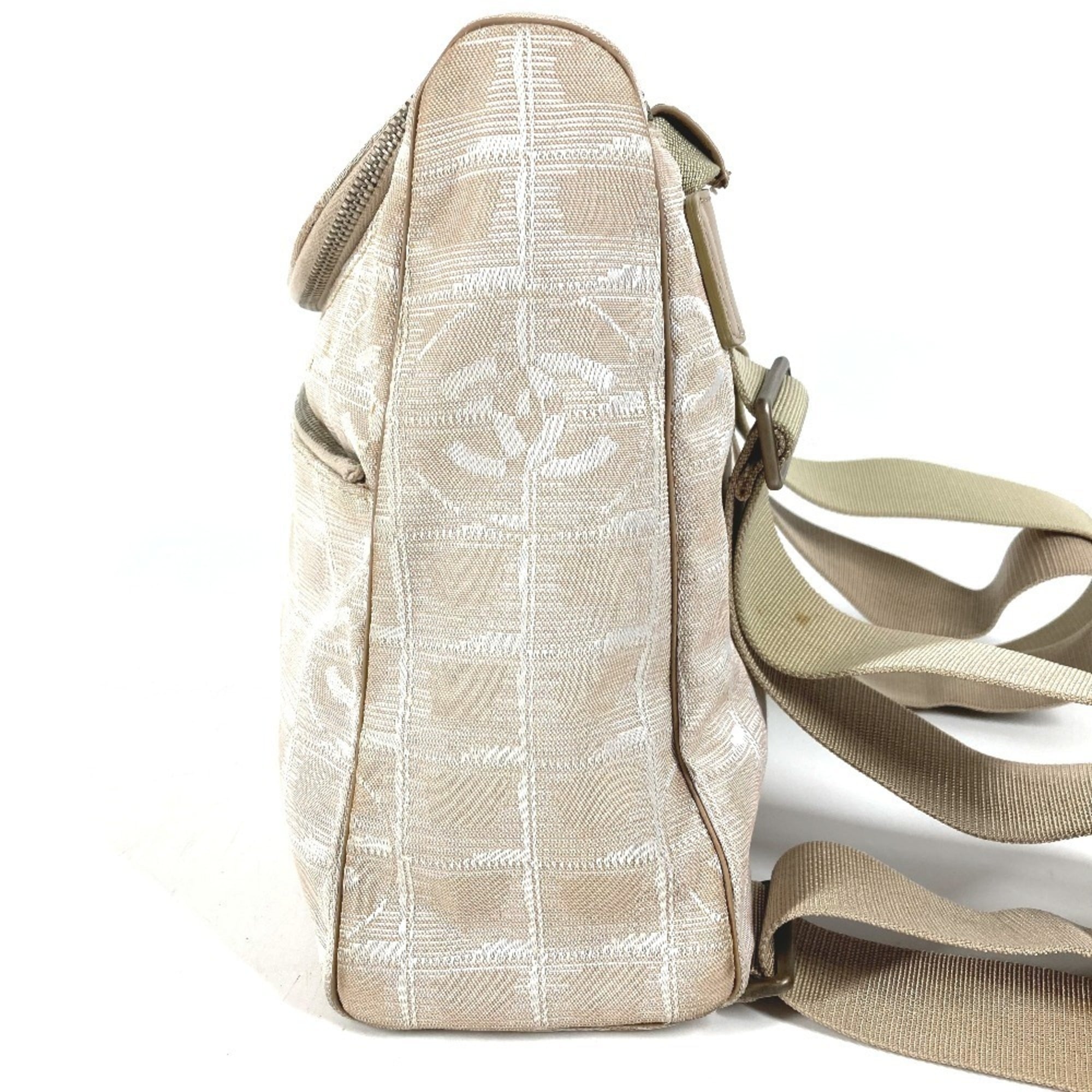Chanel New Travel Line Beige Nylon Leather Backpack (Pre-Owned)