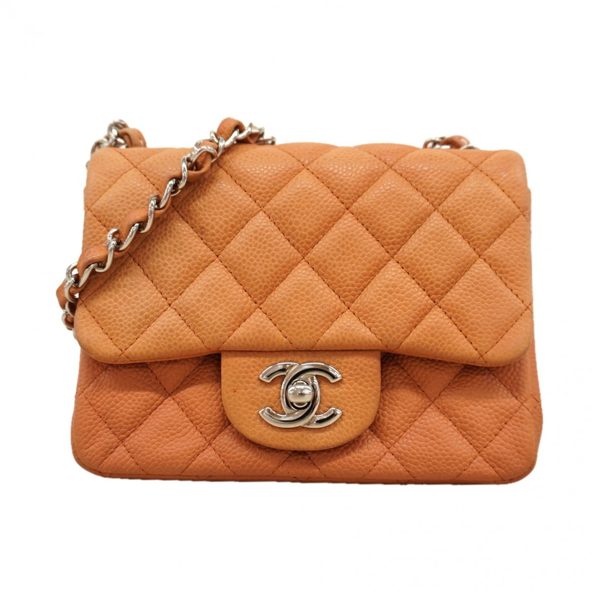 Chanel Brown Grained Calfskin Shoulder Bag (Pre-Owned)