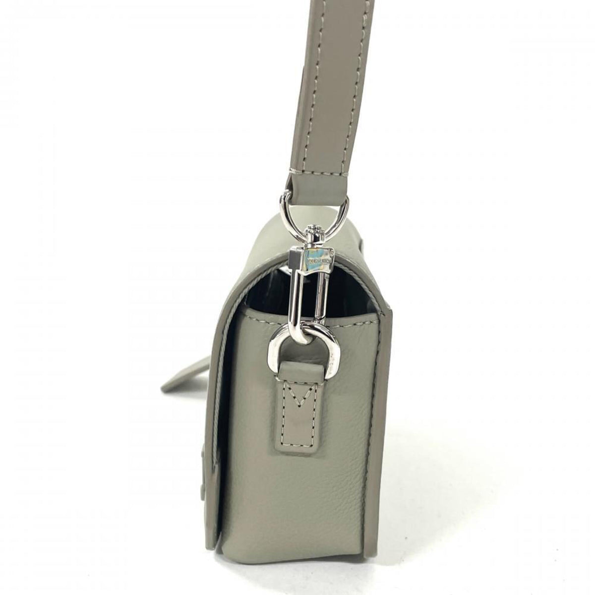 Louis Vuitton Gray Leather Shoulder Bag (Pre-Owned)