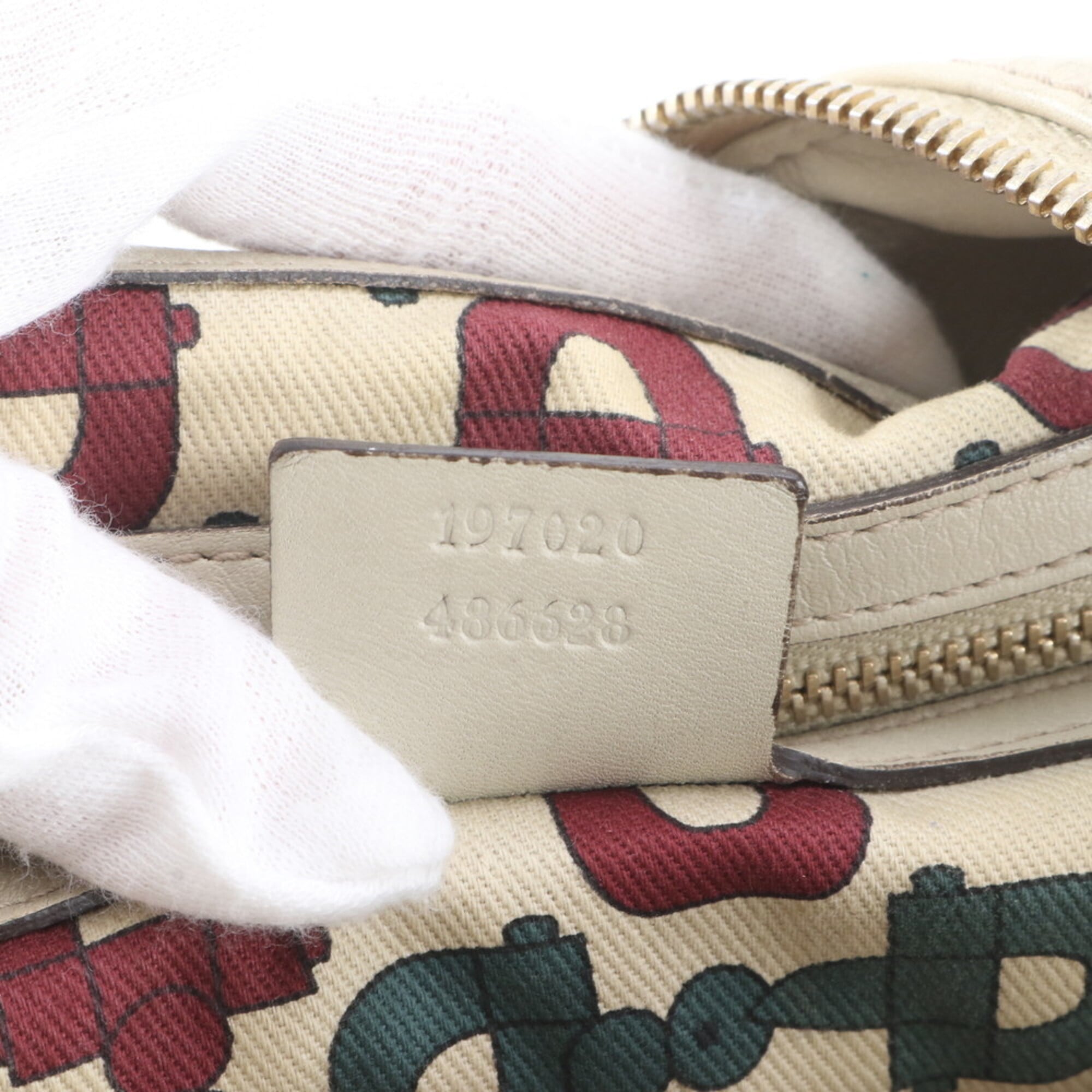 Gucci Ivory Leather Handbag Tote Bag (Pre-Owned)
