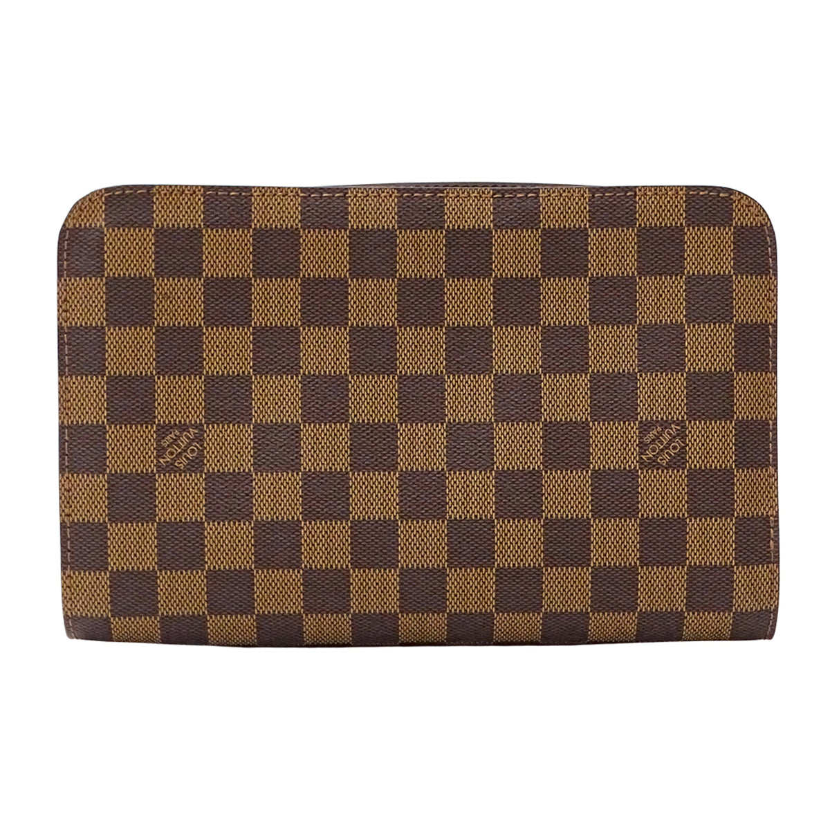 Louis Vuitton Damier Damier Canvas Ebene Damier Canvas Clutch Bag (Pre-Owned)