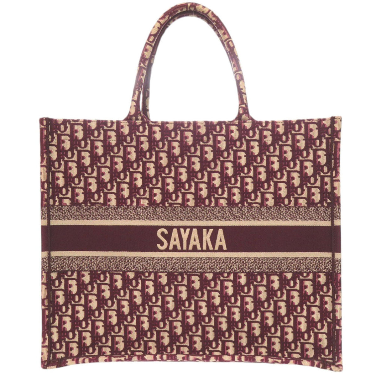 Christian Dior Beige Bordeaux Canvas Tote Bag (Pre-Owned)