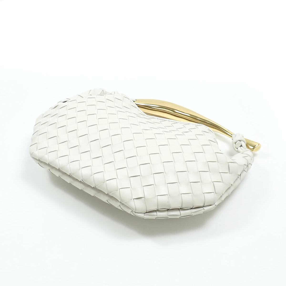 Bottega Veneta White Leather Handbag (Pre-Owned)