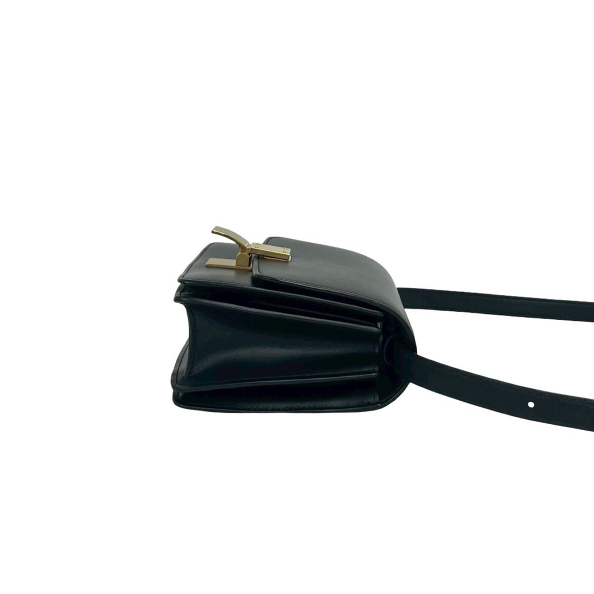 Celine Black Leather Pochette Shoulder Bag (Pre-Owned)