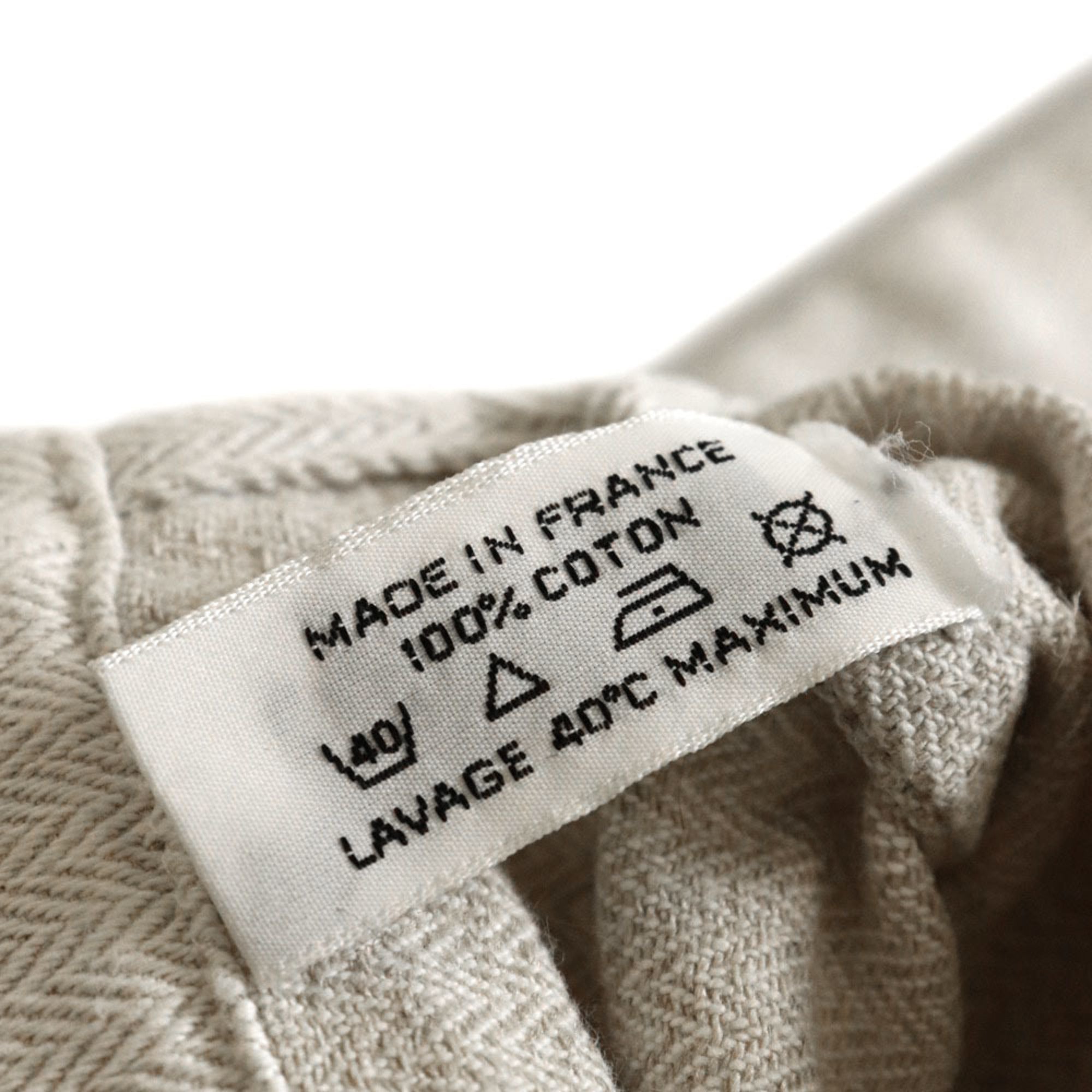 Hermes Ivory Toile H Pouch (Pre-Owned)