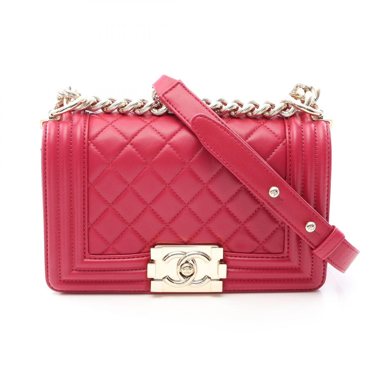 Chanel Pink Leather Handbag Shoulder Bag (Pre-Owned)