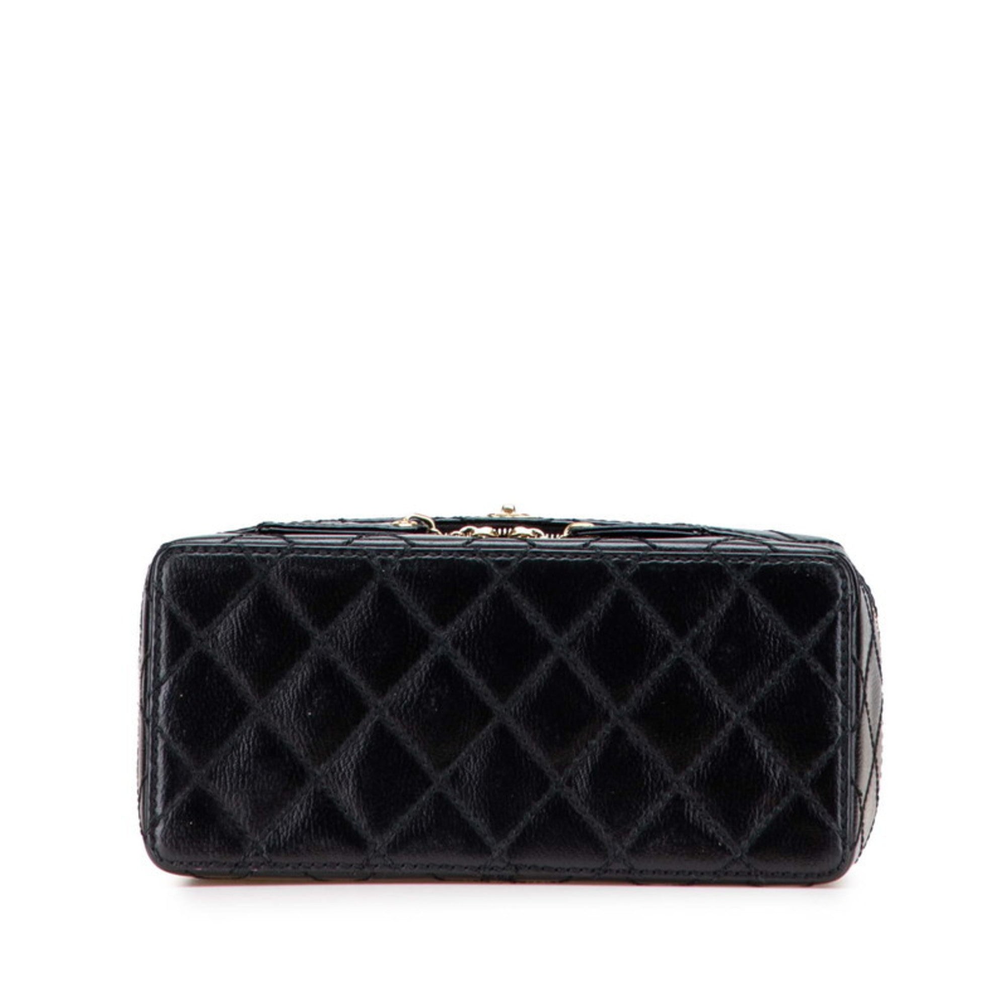 Chanel Black Leather Vanity Bag (Pre-Owned)