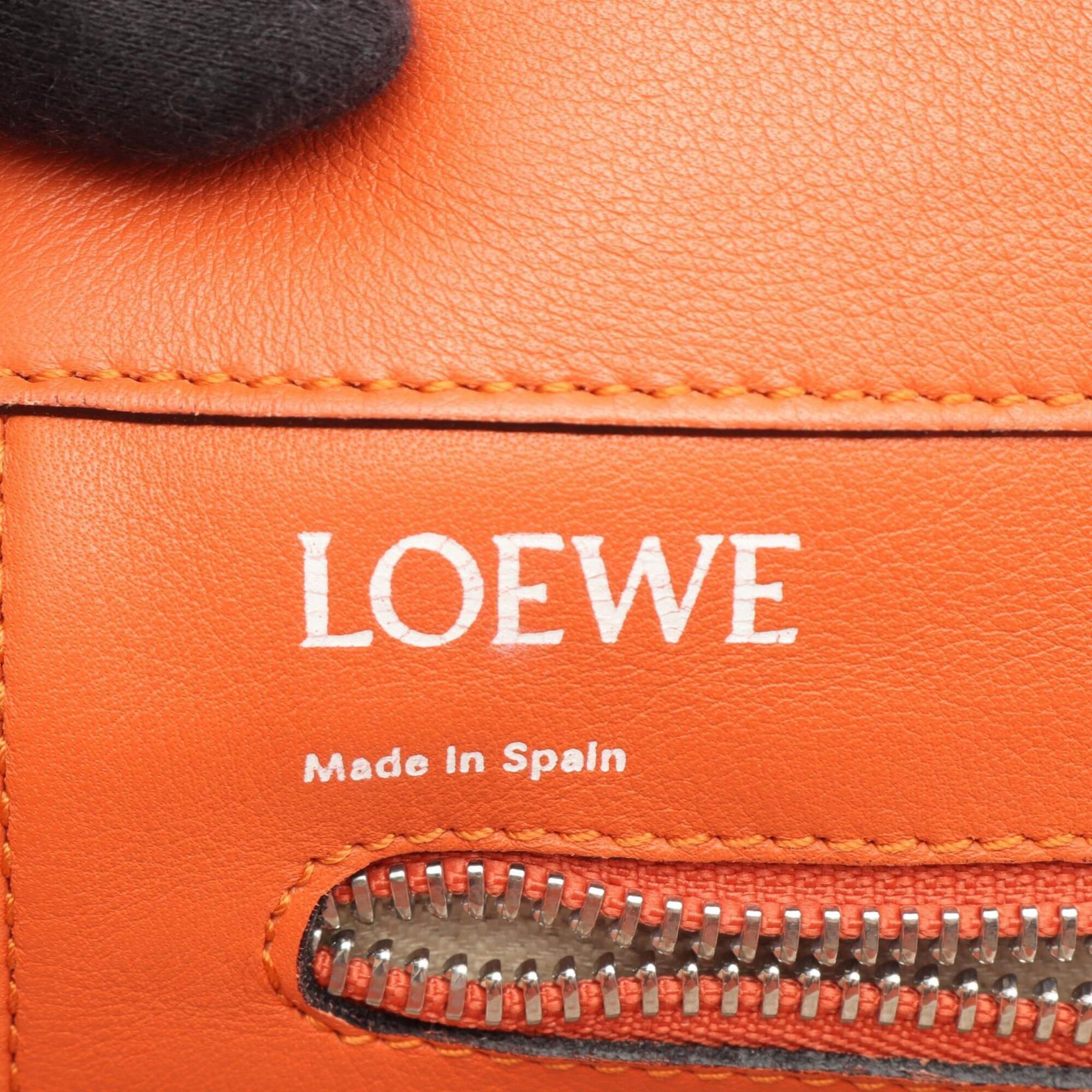 Loewe Orange Leather Handbag Tote Bag (Pre-Owned)