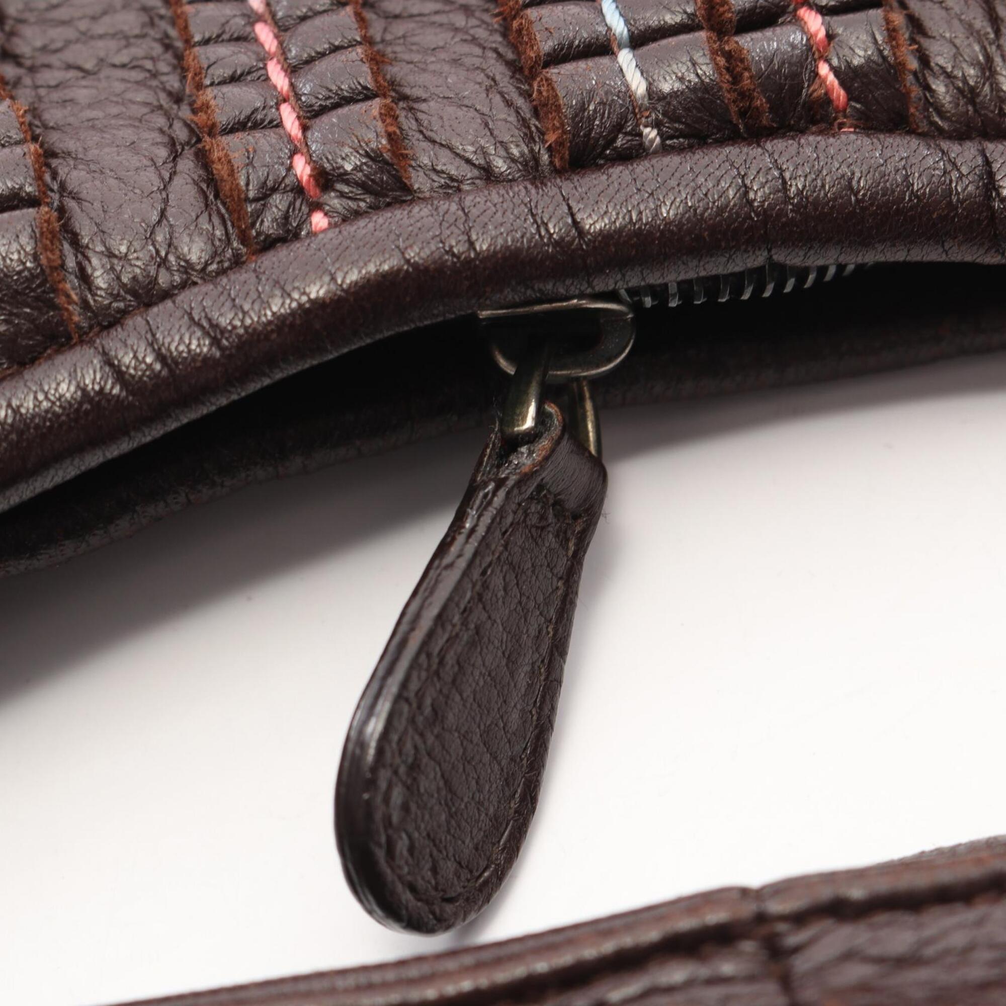 Bottega Veneta Brown Multi-Color Leather Handbag (Pre-Owned)