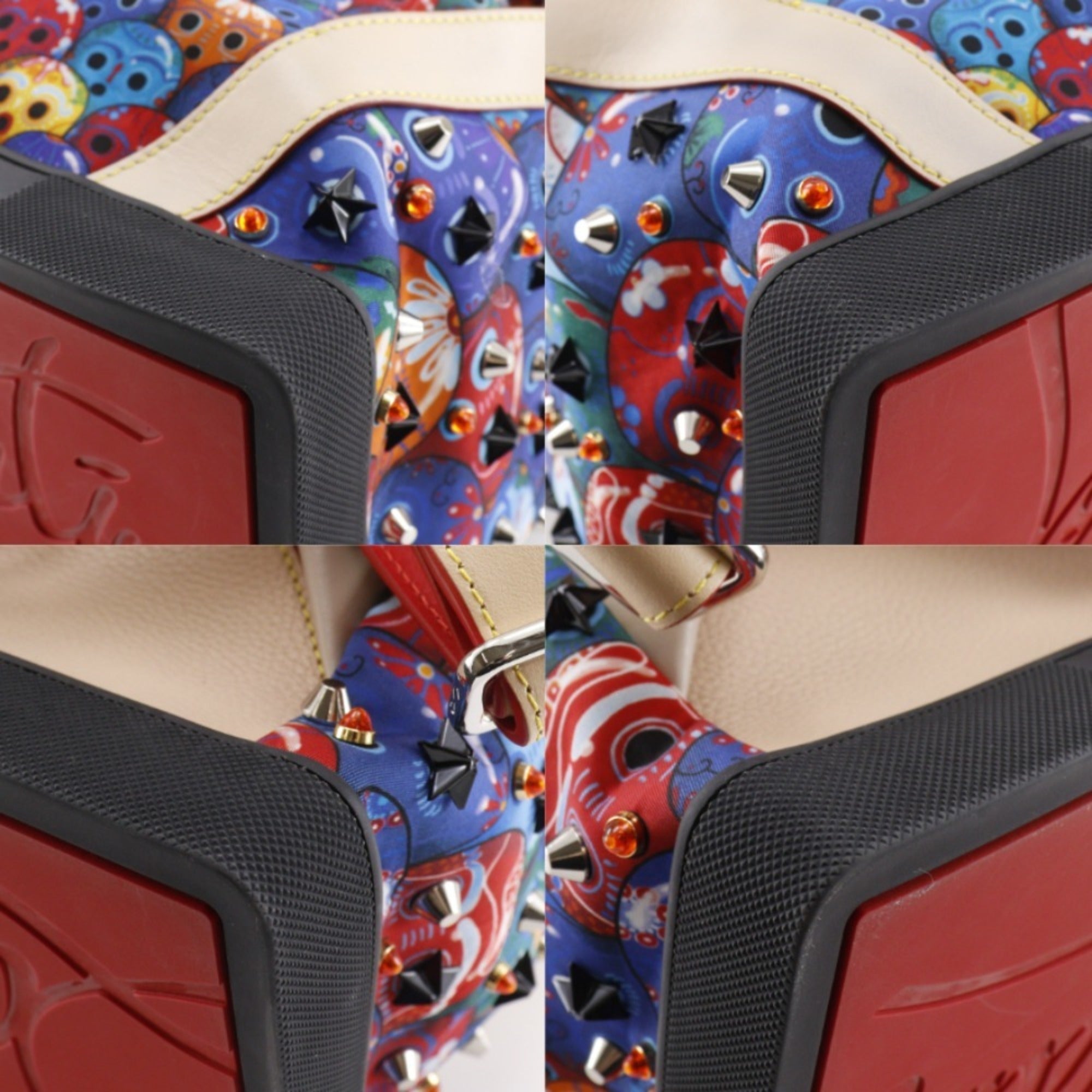 Christian Louboutin Multi-Color Nylon Leather Backpack (Pre-Owned)