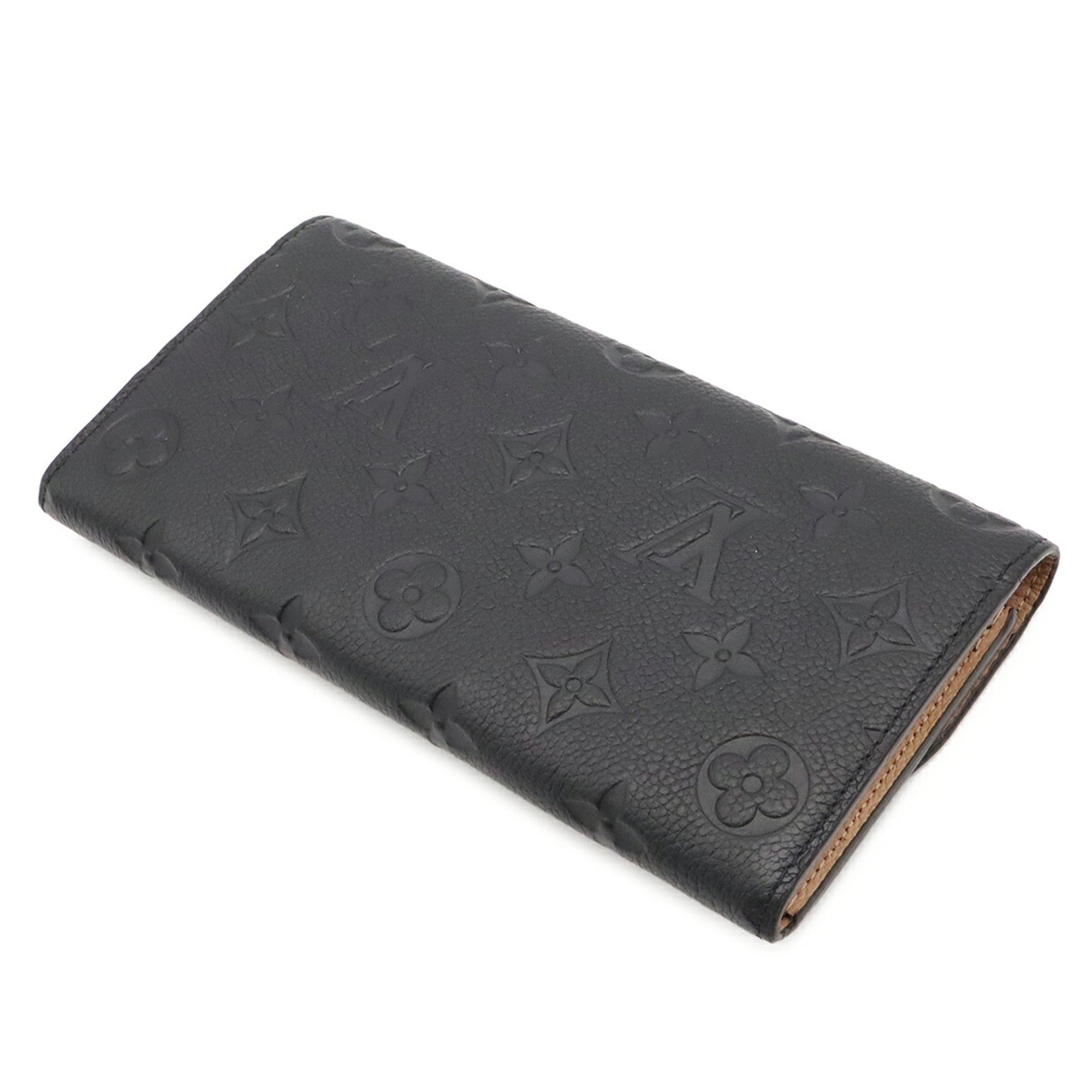 Louis Vuitton Noir Monogram Empreinte Leather Long Wallet (Bi-Fold) (Pre-Owned)