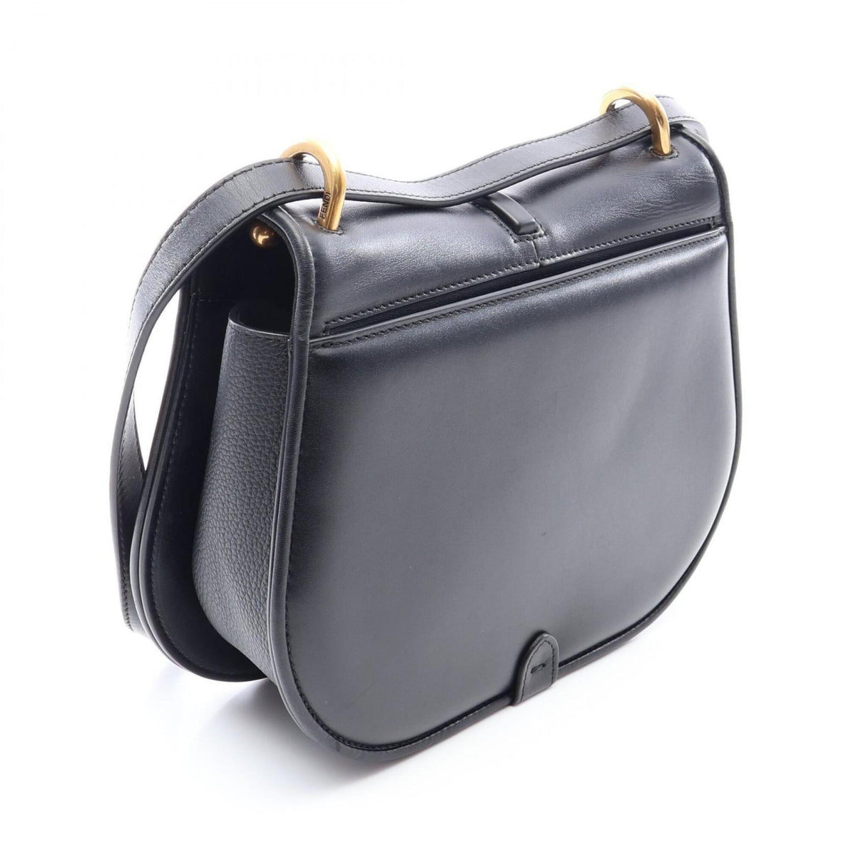 Fendi Black Leather Handbag Shoulder Bag (Pre-Owned)