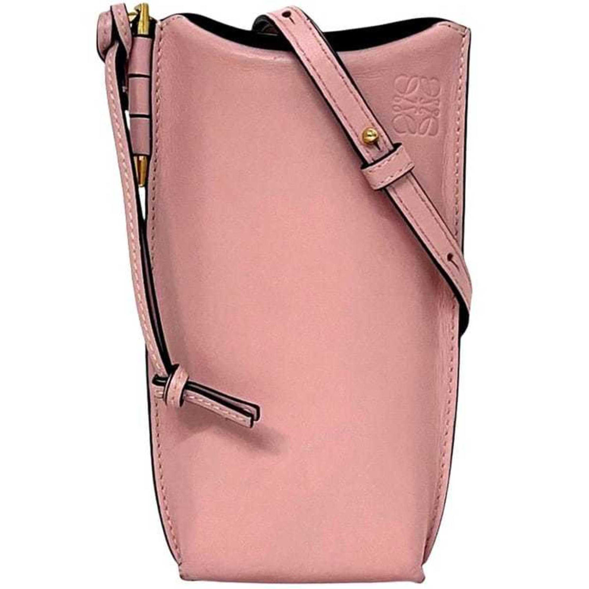 Loewe Pink Leather Pochette Shoulder Bag (Pre-Owned)