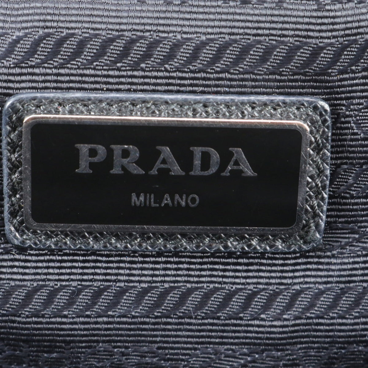 Prada Black Leather Nylon Sling Bag (Pre-Owned)