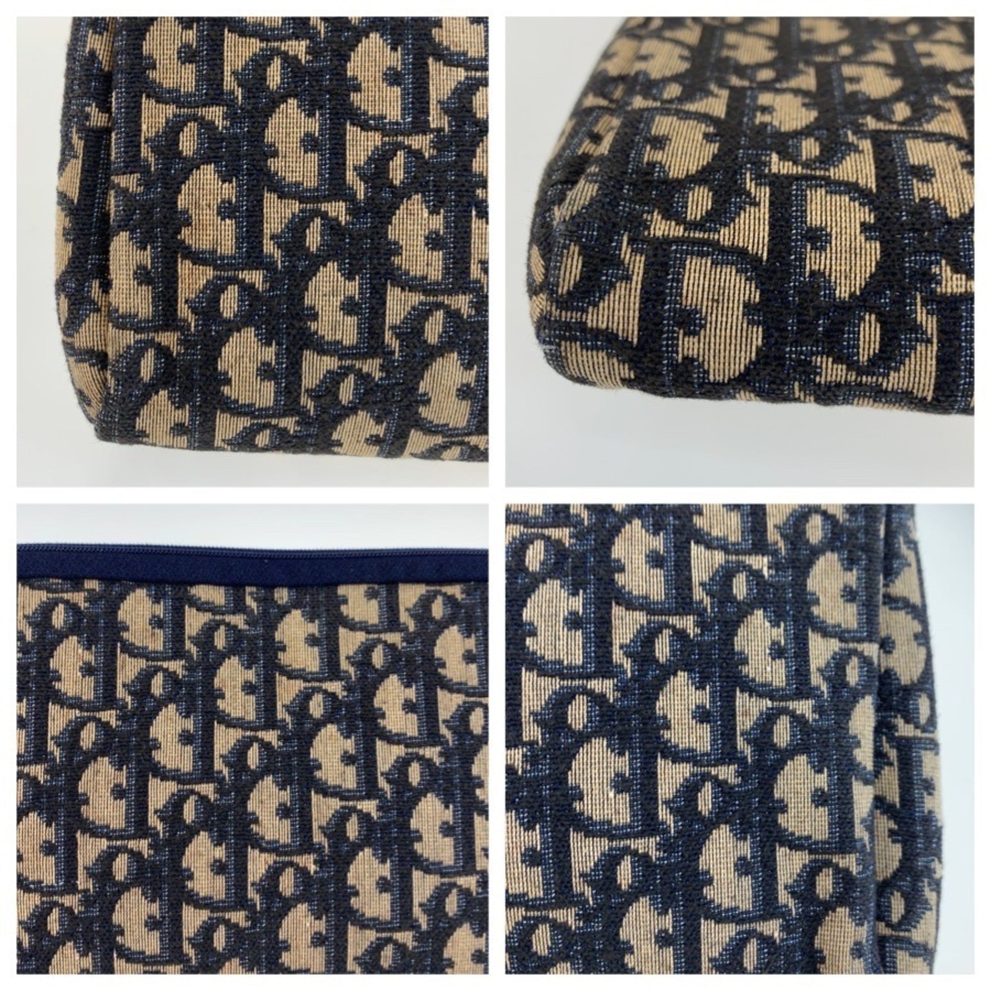 Christian Dior Navy Trotter Clutch Bag Pouch (Pre-Owned)