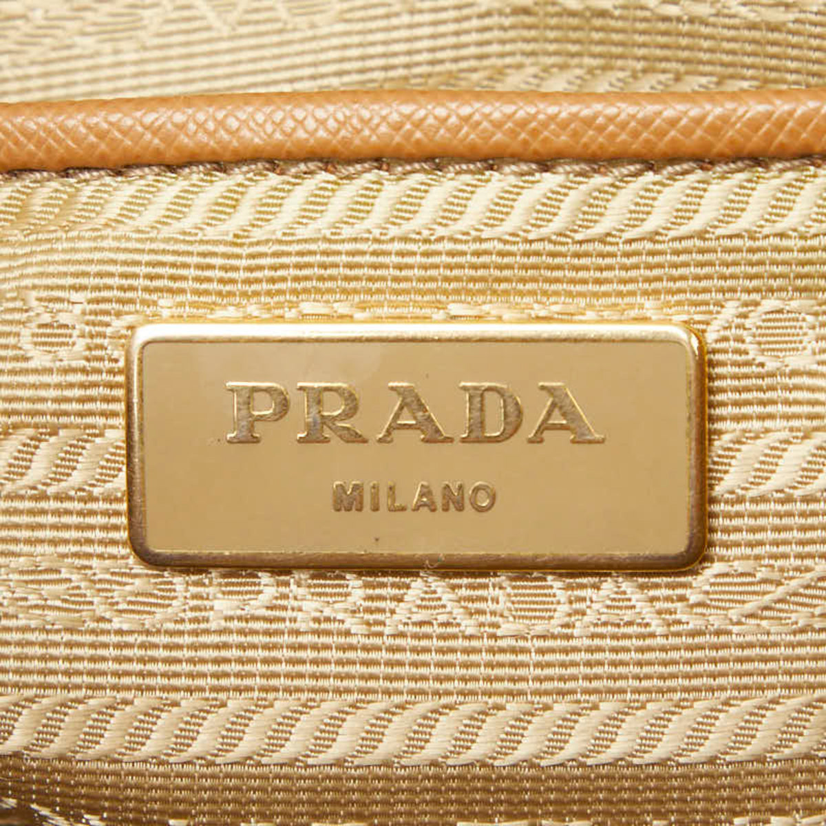 Prada Brown Leather Handbag Tote Bag (Pre-Owned)
