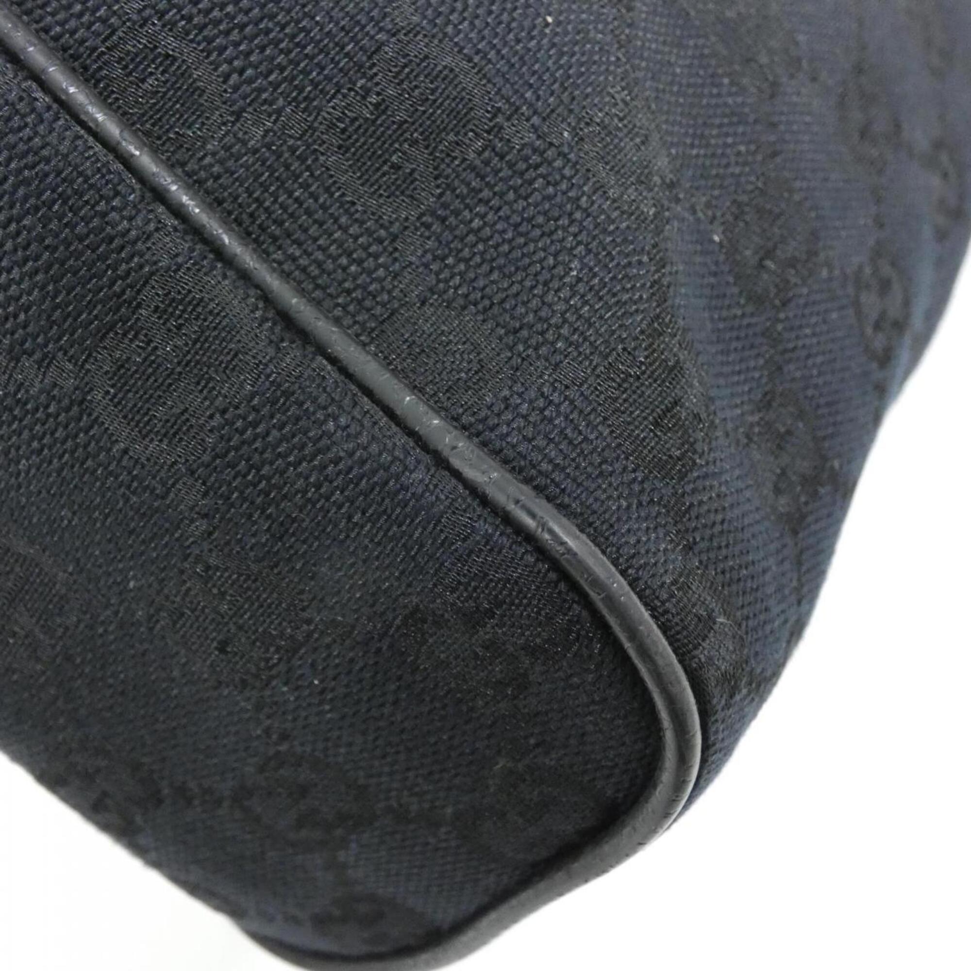 Gucci Black Gg Canvas Shoulder Bag (Pre-Owned)