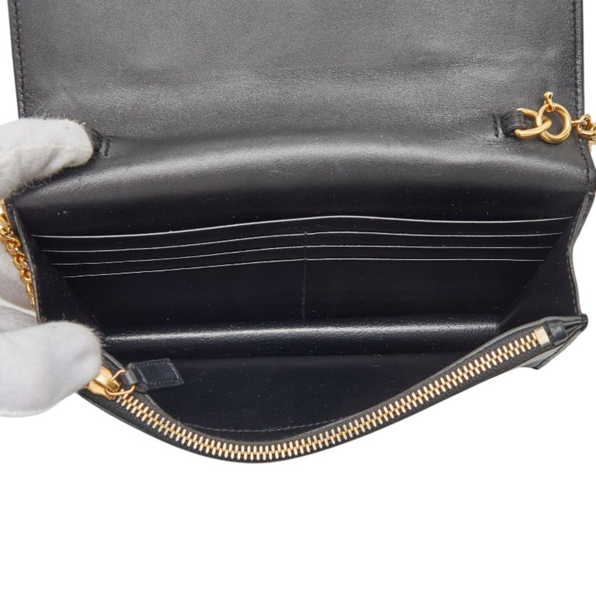 Saint Laurent Black Leather Shoulder Bag (Pre-Owned)