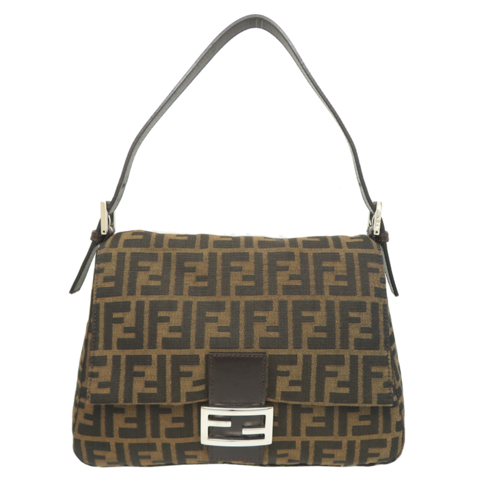 Fendi Brown Canvas Handbag (Pre-Owned)