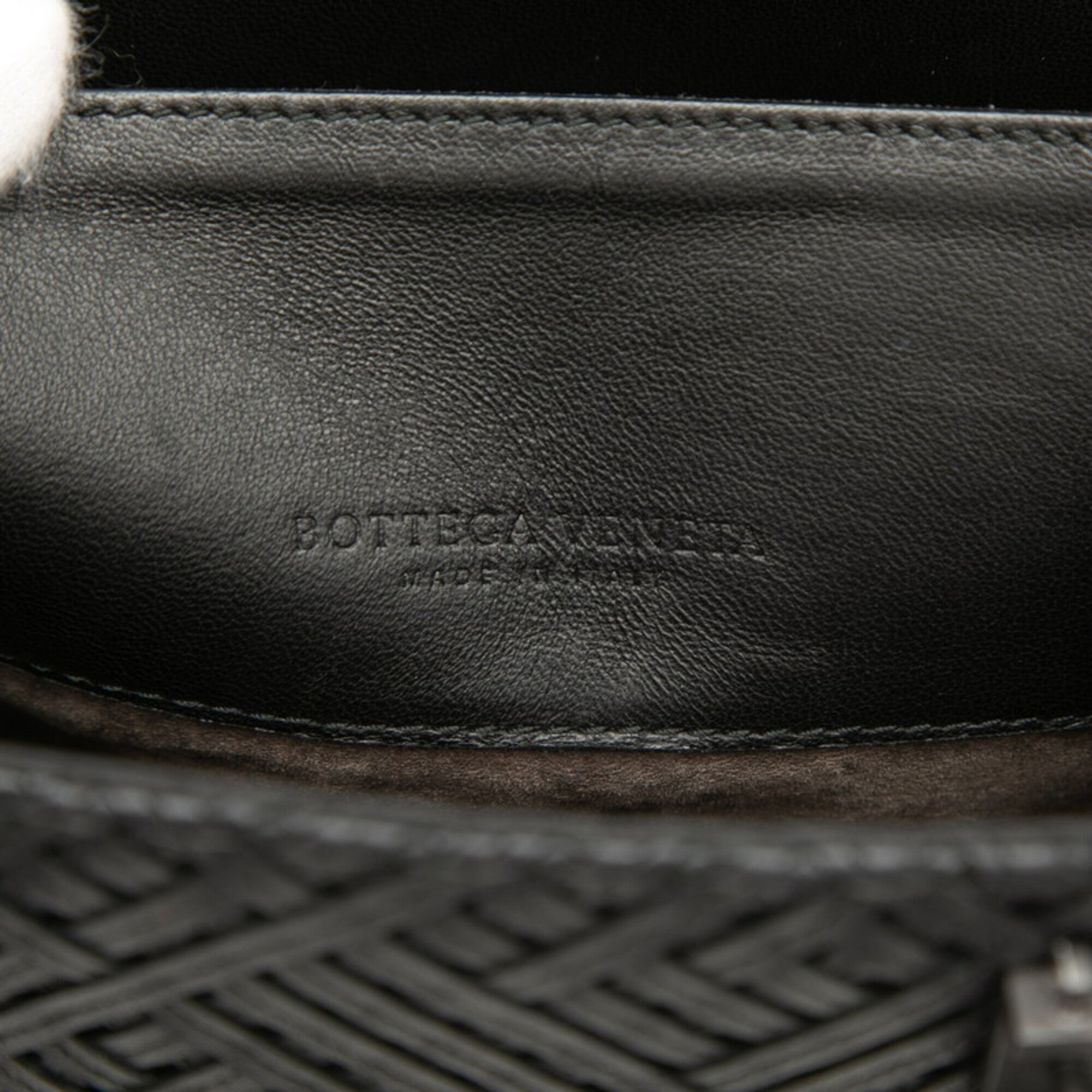 Bottega Veneta Black Leather Handbag (Pre-Owned)