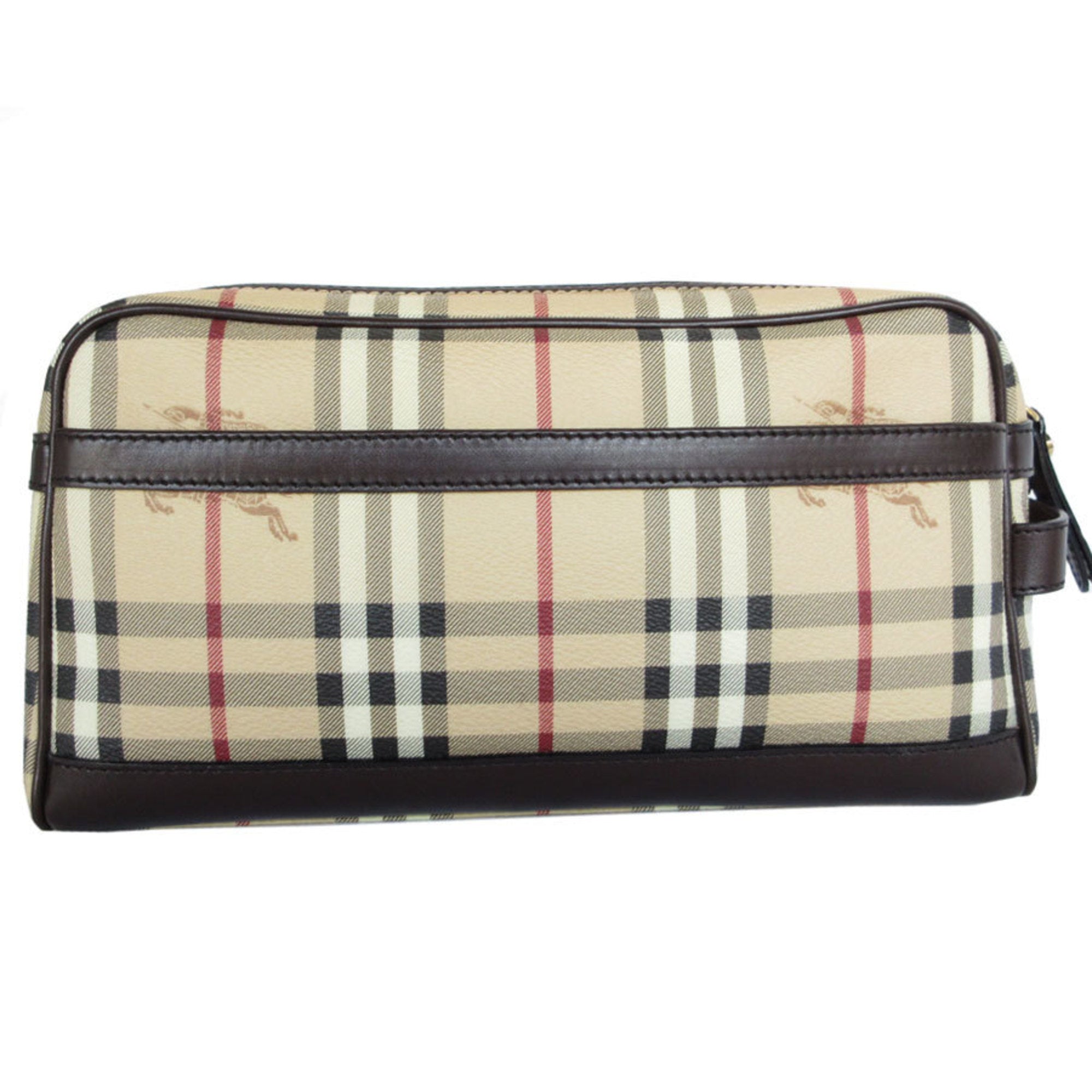 Burberry Beige Multi-Color Pvc Leather Clutch Bag (Pre-Owned)