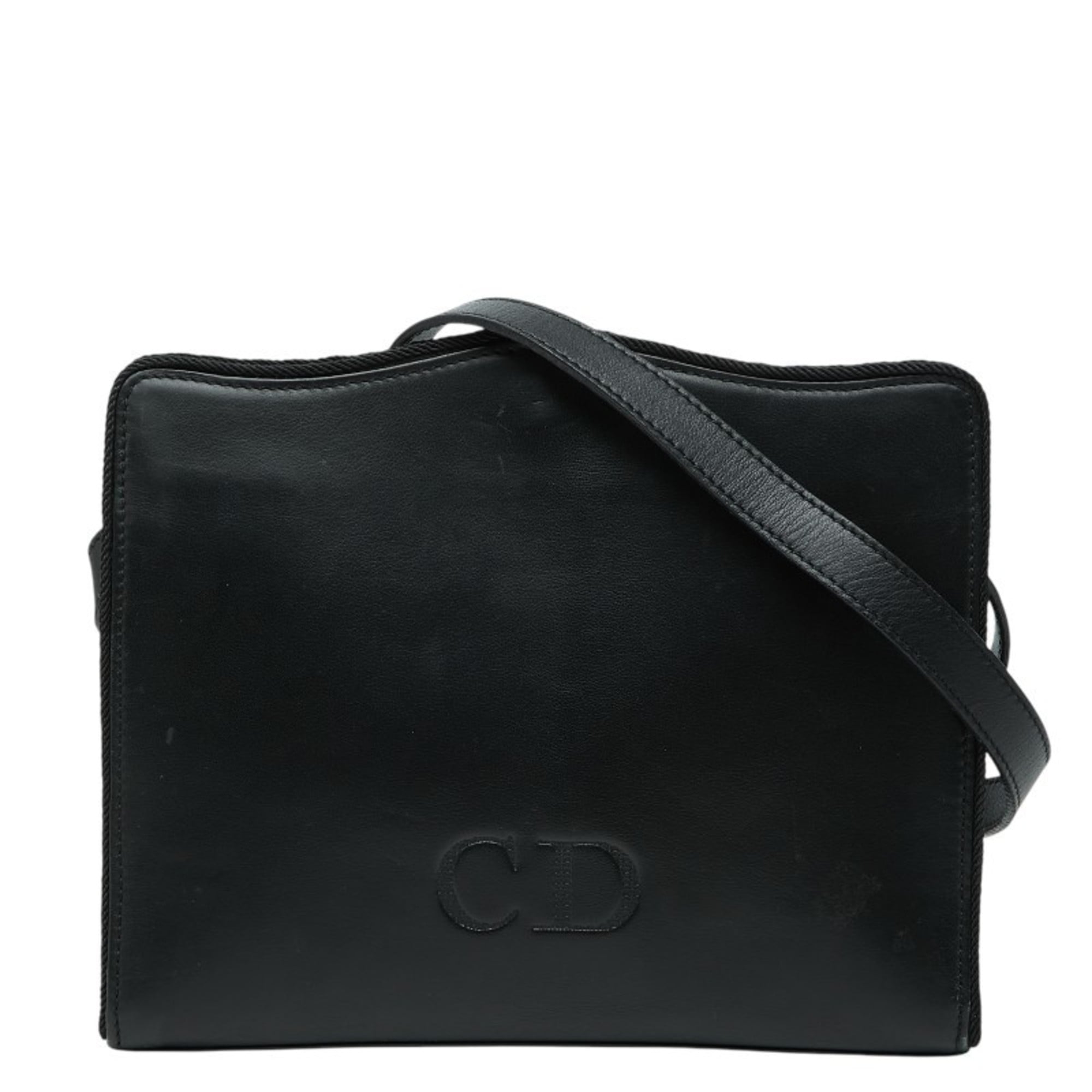 Christian Dior Black Leather Shoulder Bag (Pre-Owned)
