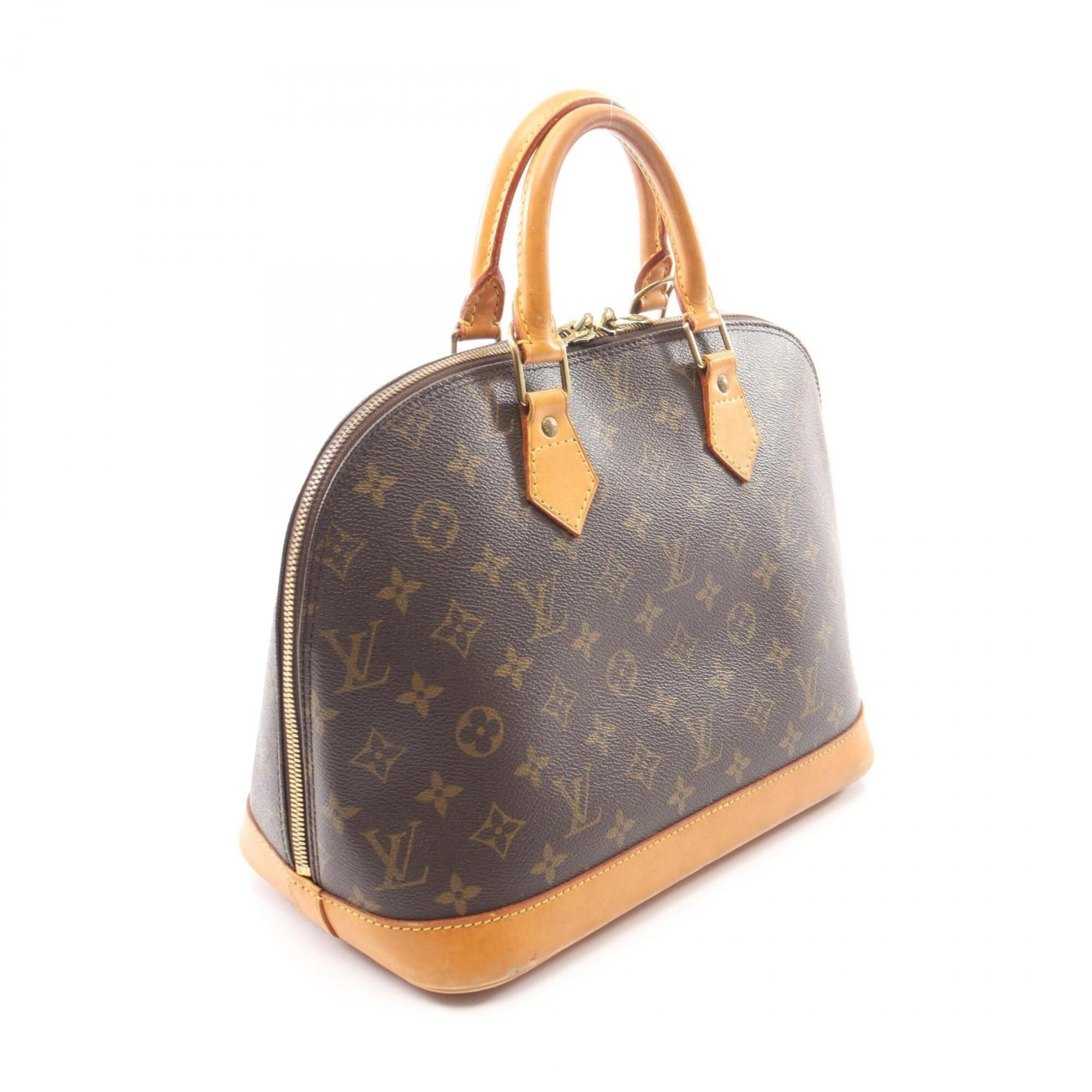 Louis Vuitton Brown Pvc Coated Canvas Leather Handbag (Pre-Owned)