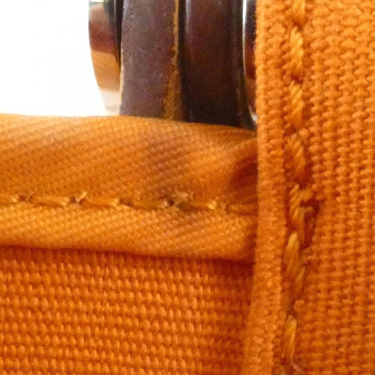Hermes Orange Toile Officier Handbag (Pre-Owned)