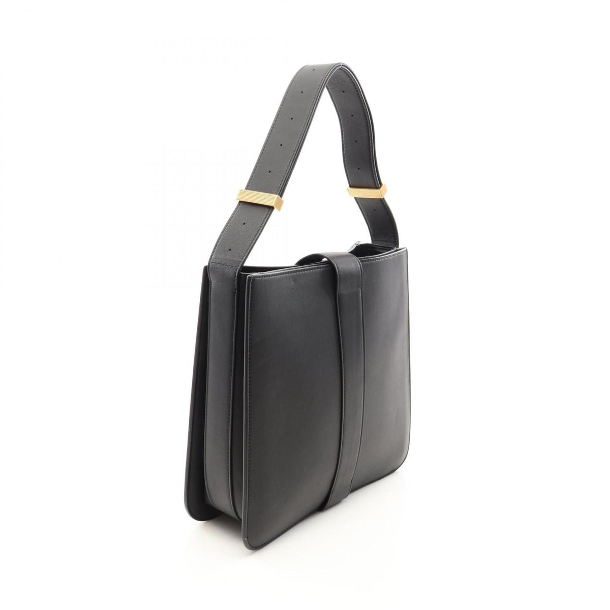 Bottega Veneta Black Leather Handbag Shoulder Bag (Pre-Owned)