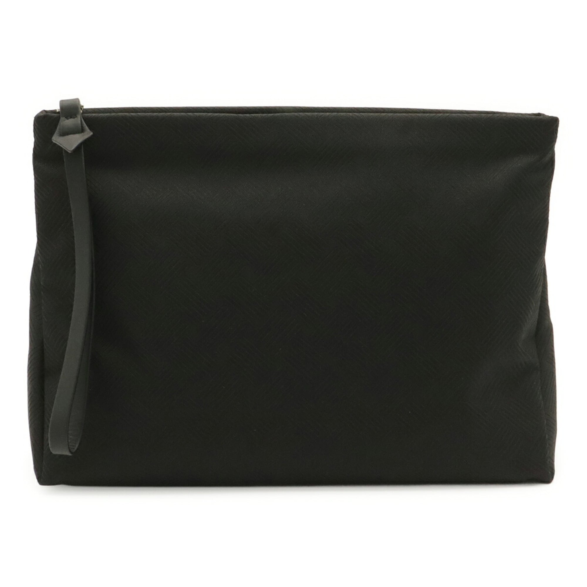 Bottega Veneta Black Nylon Leather Clutch Bag (Pre-Owned)