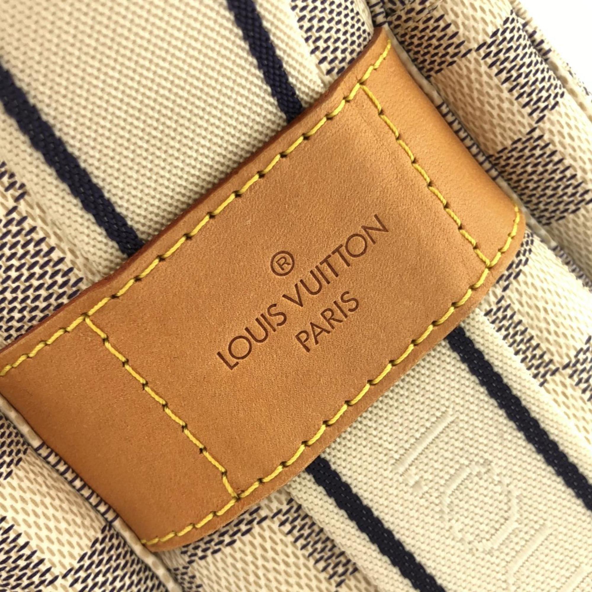 Louis Vuitton Azur White Coated Canvas Shoulder Bag (Pre-Owned)