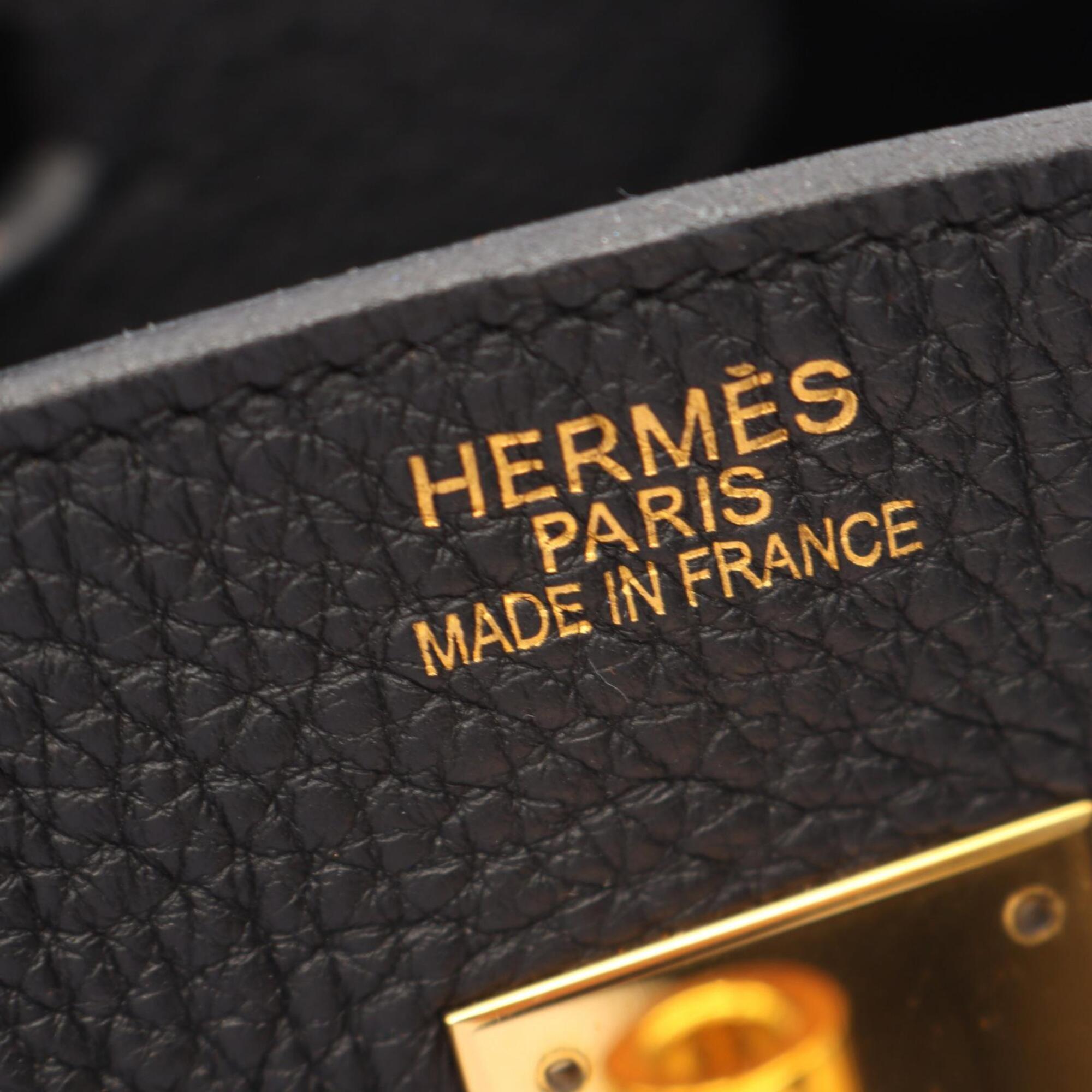 Hermes Black Togo Leather Leather Handbag (Pre-Owned)