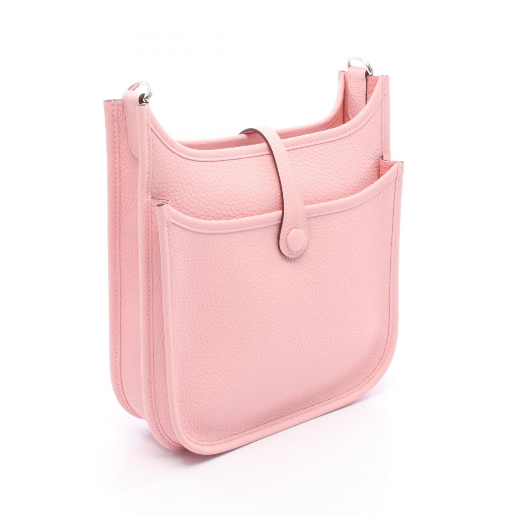 Hermes Pink Taurillon Clemence Leather Handbag Shoulder Bag (Pre-Owned)
