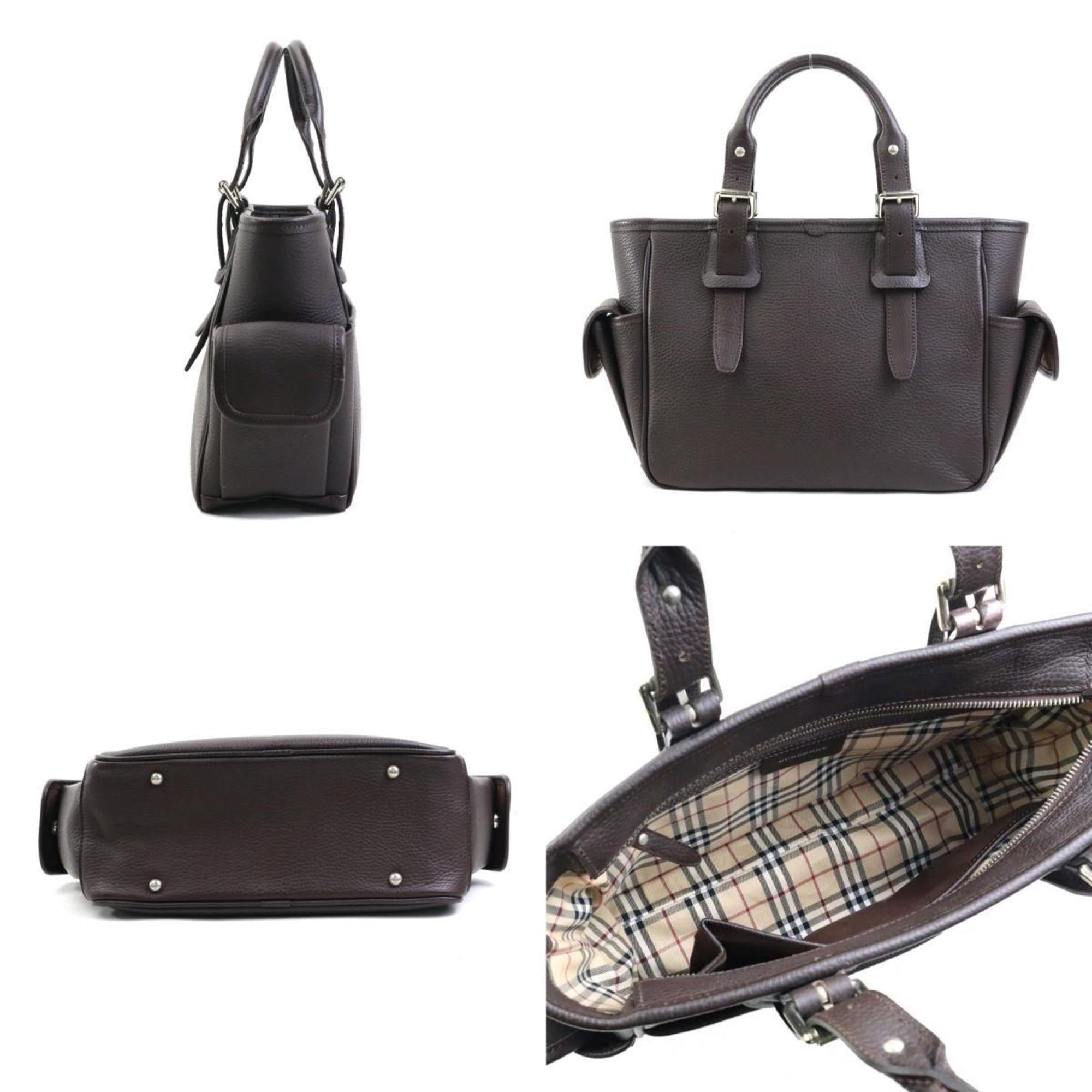 Burberry Brown Leather Handbag (Pre-Owned)