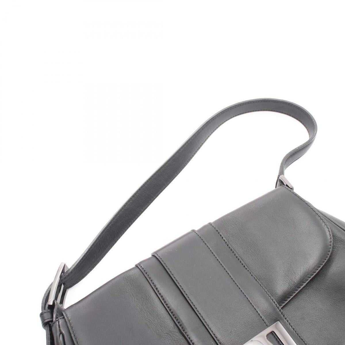 Salvatore Ferragamo Black Leather Handbag Shoulder Bag (Pre-Owned)