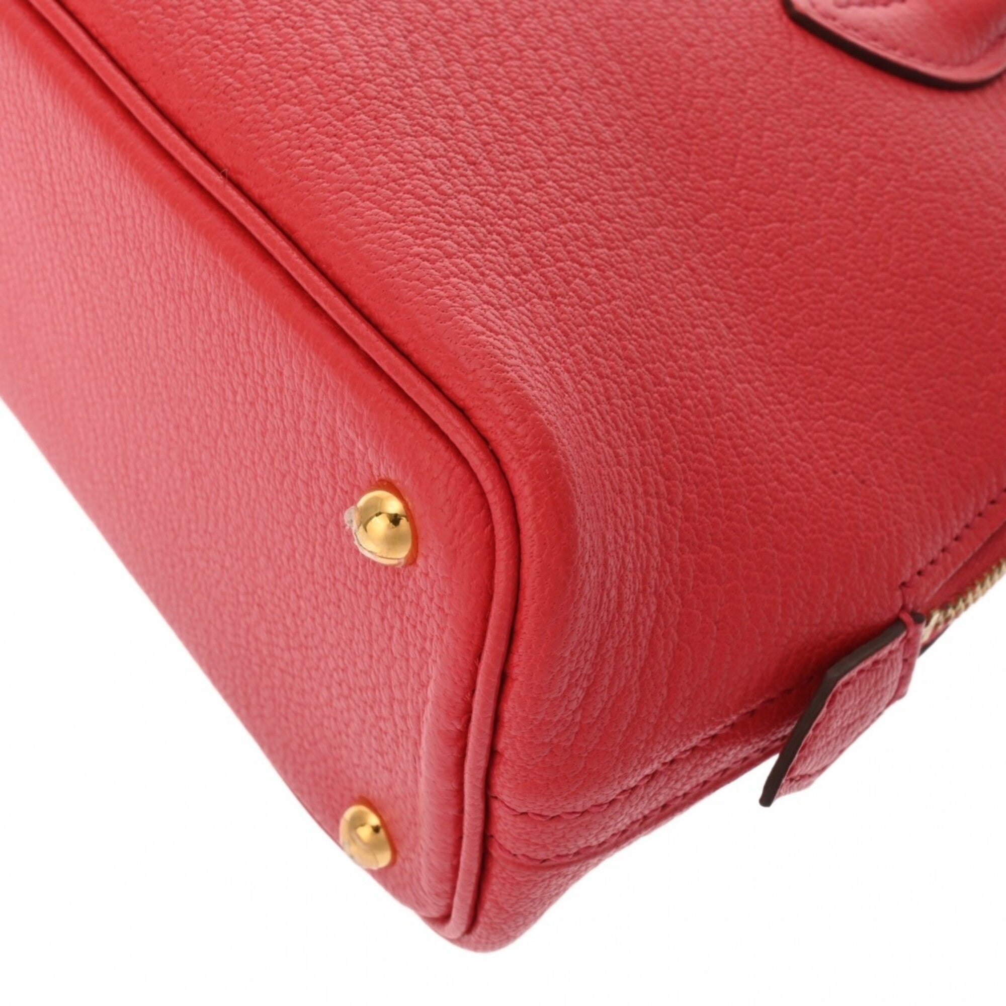 Hermes Silver Chevre Leather Handbag (Pre-Owned)