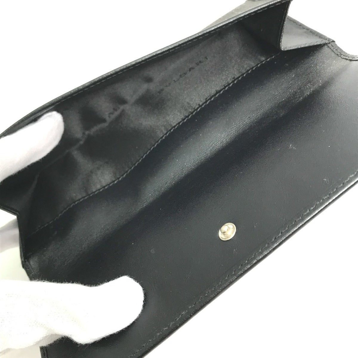 Bvlgari Gray Pvc Leather Long Wallet (Bi-Fold) (Pre-Owned)