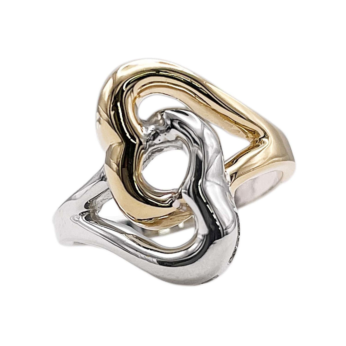 Tiffany Gold Silver Yellow Gold (18K) Silver 925 Band Ring (Pre-Owned)