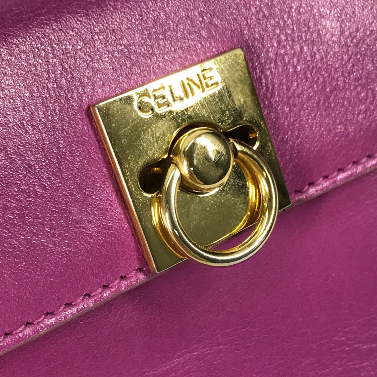 Celine Purple Leather Handbag (Pre-Owned)